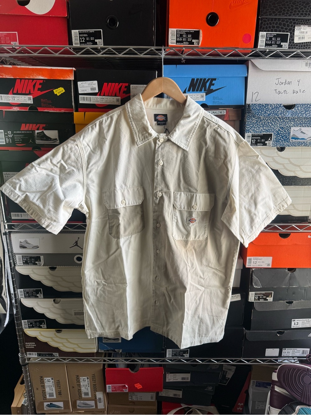 Dickies Beige Short Sleeve Work Shirt